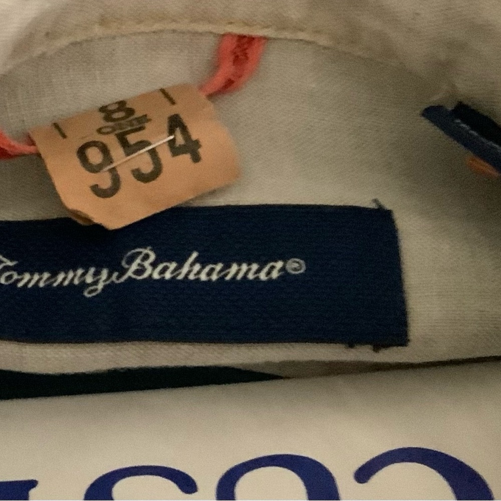 Tommy Bahama Teal Green Shirt with Navy Label